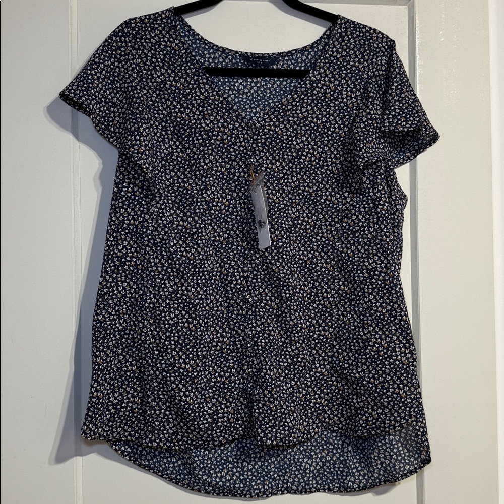 DENVER HAYES | NWT Cap Sleeve Buttondown Blouse size Large